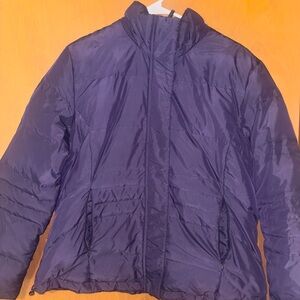 Calvin Klein Women's XL Purple Down Puffer Jacket Coat Winter Warm Like New
